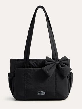 Bagsmart crush Black Bow Accent Tote Bag for Women